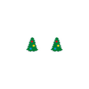 Pendientes Árbol de Navidad Botón
